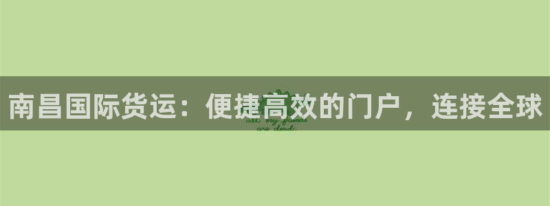 尊龙 国外：南昌国际货运：便捷高效的门户，连接全球